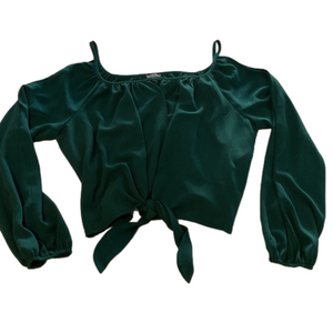 Long sleeve cold shoulder top